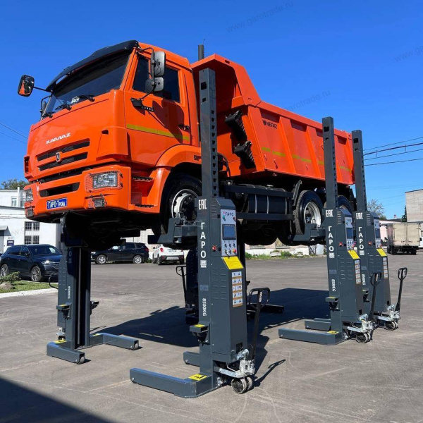 Передвижной автомобильный подъемник г/п 34 т, 4 стойки, ПКП-8.5/4